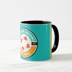Blue navy Nautical Anchor yacht club boat marina Mug