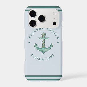 Blue Navy Nautical Anchor yacht club boat sailing