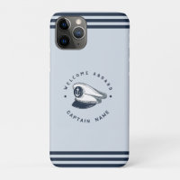 Blue Navy Nautical Anchor yacht club boat sailing
