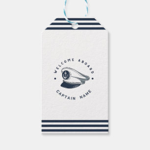 Blue Navy Nautical Anchor yacht club boat sailing  Gift Tags