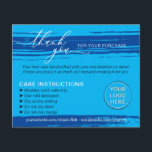 Blue Navy Thank you Washing Tips Care Instruction Flyer<br><div class="desc">Blue Navy Thank you Washing Tips Care Instruction</div>