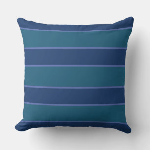 Blue Navy White Nautical Elegant Modern Stripes Ou Cushion