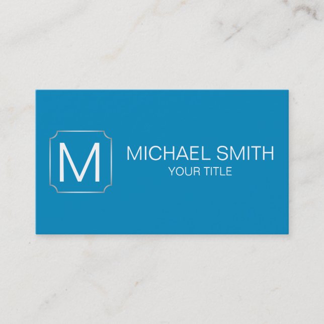 Blue (NCS) colour background Business Card (Front)