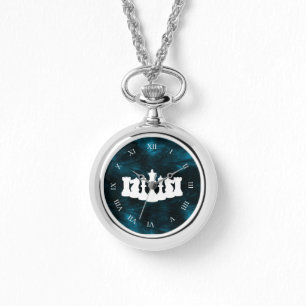 Blue Nebula Chess Piece Queen Watch