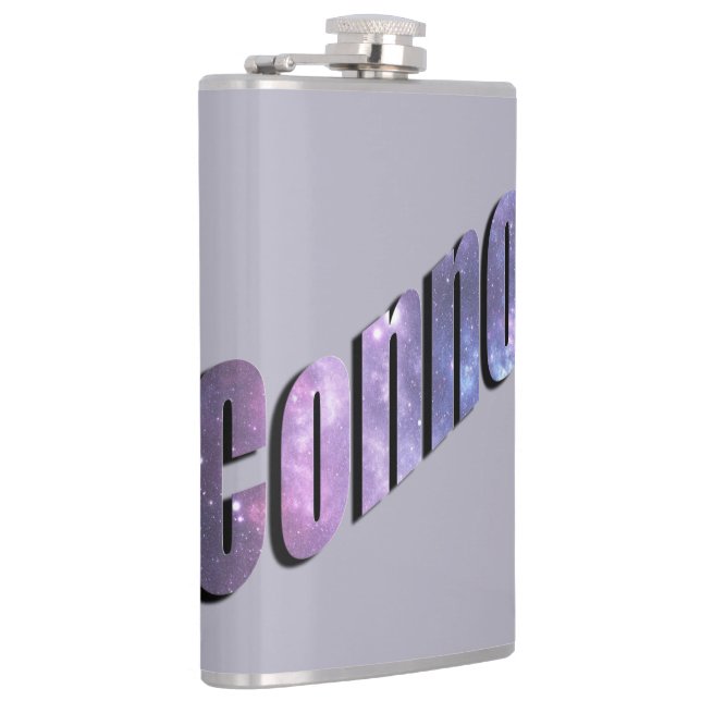 Blue Nebula Connor Name, Hip Flask (Right)