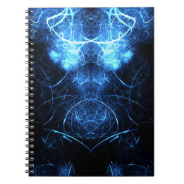 Blue Nebula Energy Fractal Art Notebook