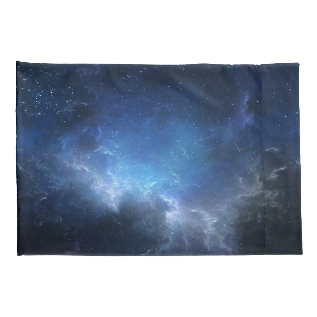 Blue Nebula, Galaxy Pillow Cases (Back-Right)