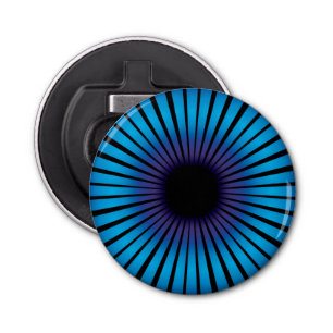 Blue Neon Optical Illusion Bottle Opener