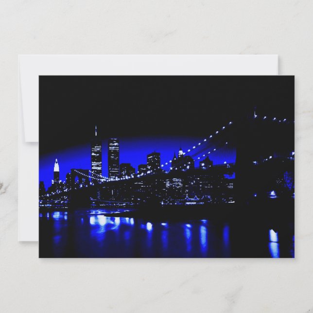 Blue New York City Invitation (Front)