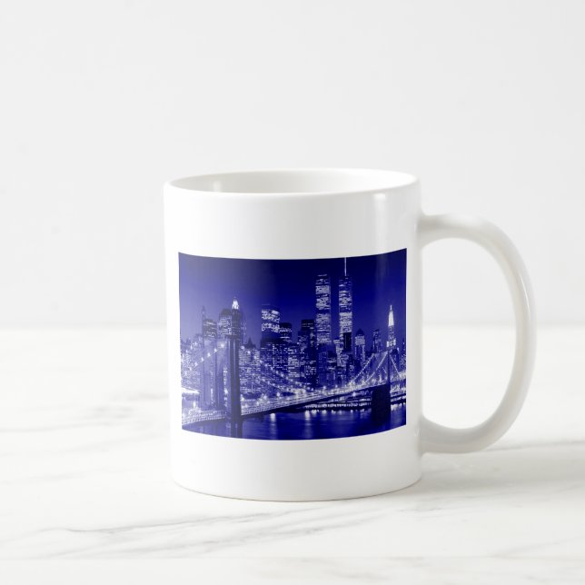 Blue New York City Night Coffee Mug (Right)