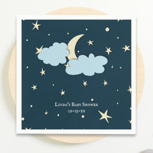 Blue Night Baby Shower Napkin