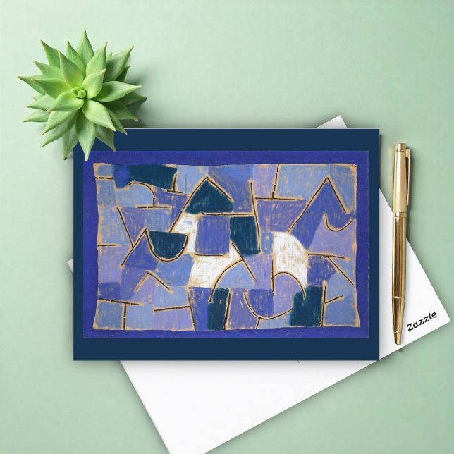 Blue Night by Paul Klee, Abstract  Postcard (Creator Uploaded)