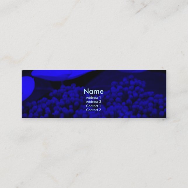 Blue Night H Mini Business Card (Front)