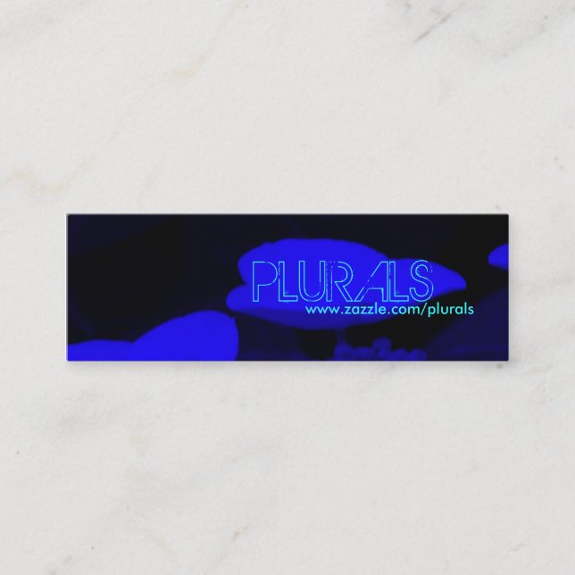 Blue Night Mini Business Card (Front)