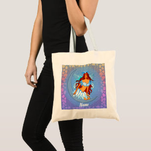 Blue Night Moon Fairy tote bag