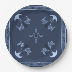 Blue Night Paper Plate