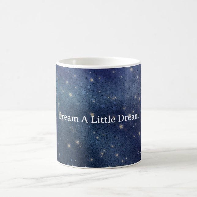 Blue Night Sky of Gold Stars Coffee Mug (Center)