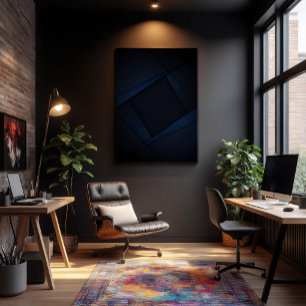 Blue Night Structure Canvas Print