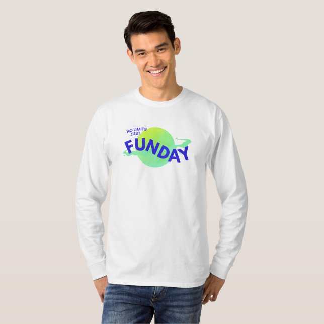 Blue No Limits Just Funday Long Sleeve T-Shirt (Front Full)