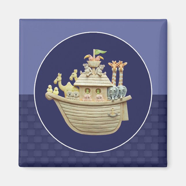 Blue Noah's Ark Magnet (Front)
