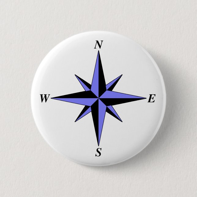 Blue North Arrow Button (Front)