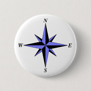 Blue North Arrow Button