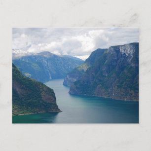 Blue Norwegian Fjord Dream Postcard