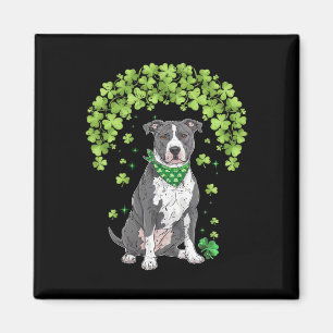 Blue Nose Pitbull St Patricks Day Lover Irish Sham Magnet