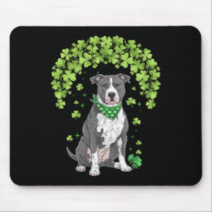 Blue Nose Pitbull St Patricks Day Lover Irish Sham Mouse Pad