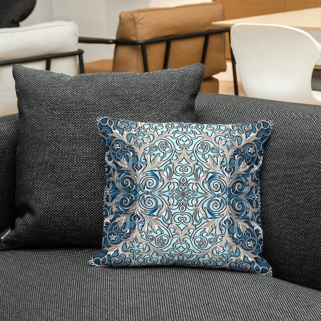 Blue Nouveau Pillow (Creator Uploaded)