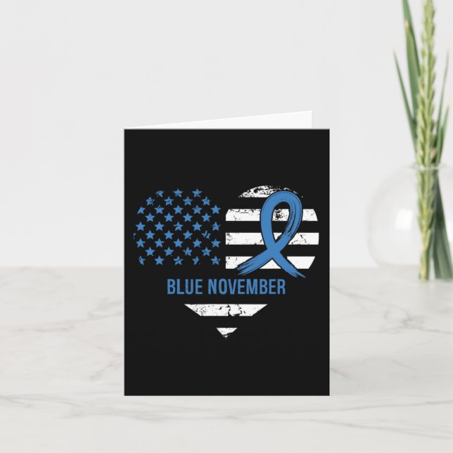 Blue November Diabetes Awareness  Card (Front)
