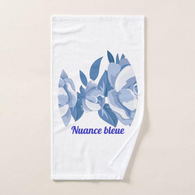 Blue nuance whole bath towel set (Hand Towel)