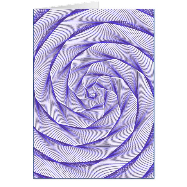 Blue Nucleus Dive Drop Math Swirl Card (Front)