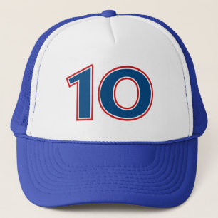 Blue Number 10 Trucker Hat