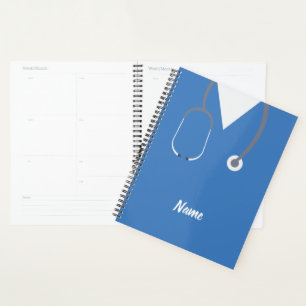 Blue Nurse Doctor shirt and Stethoscope Planner
