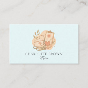 Blue Nurse Healthcare Medical Patient Care Business Card