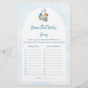 Blue Nursery Name that song baby boy shower game