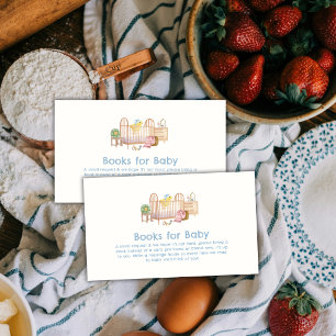 Blue Nursery Toys Little Chicken Books Baby Shower Enclosure Card