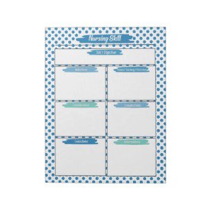 Blue Nursing Student Skills Template Notepad