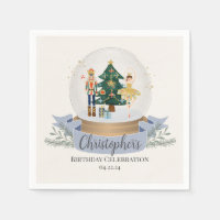 blue nutcracker christmas birthday party tableware