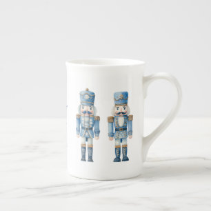 Blue Nutcracker Christmas Bone China Mug