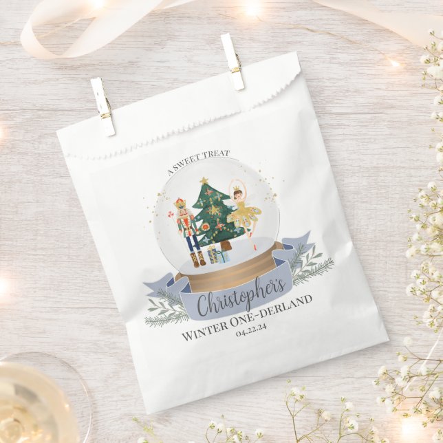 Blue Nutcracker First Birthday Favours Cookie Trea Favour Bags (Clipped)