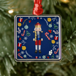 Blue Nutcracker Metal Tree Decoration