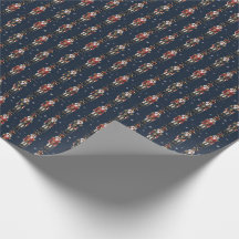 Blue Nutcrackers Christmas Wrapping Paper