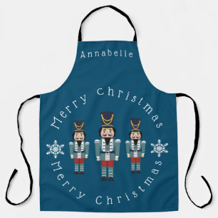 Blue Nutcrackers Personalize Apron