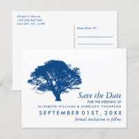 Blue Oak Tree, Rustic & Minimalistic Save the Date