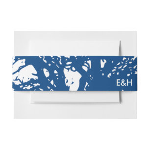 Blue Oak Tree, Rustic & Minimalistic Wedding Invitation Belly Band