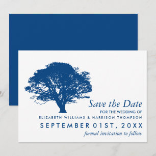 Blue Oak Tree, Rustic & Minimalistic Wedding Save The Date
