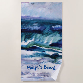 Blue Ocean Beach Pool Towel - PERSONALIZE