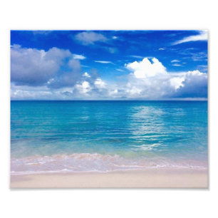Blue Ocean   Beach Print